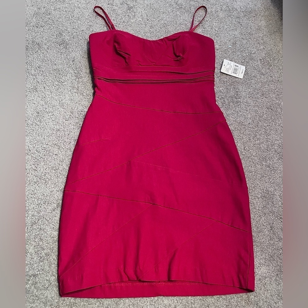 (NWT) Red Bodycon Strap Slip Mini Party Dress